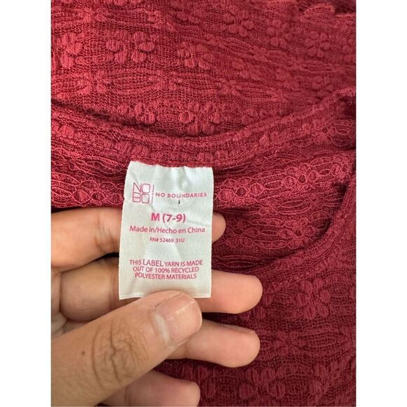 NOBO red mesh blouse size medium - Picture 8 of 8